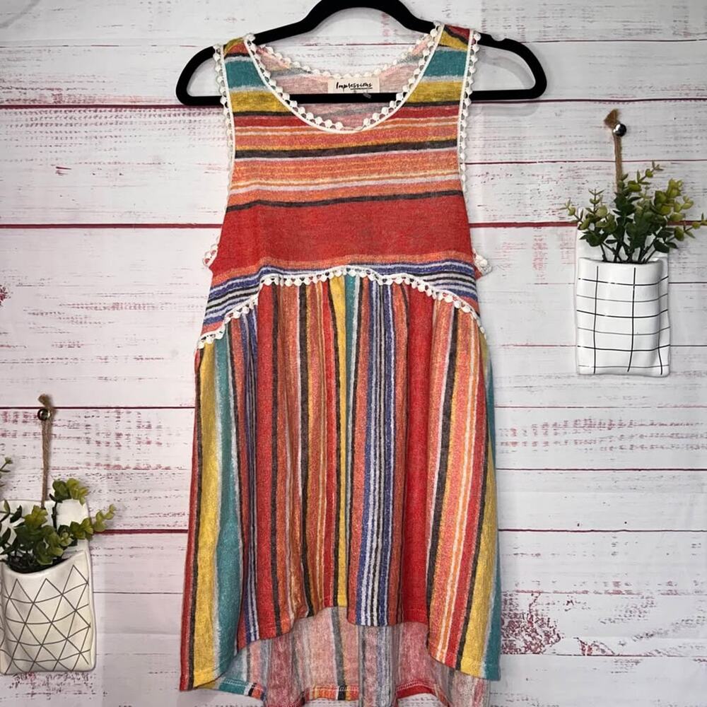 Women’s Impressions Boutique Striped Tank Small